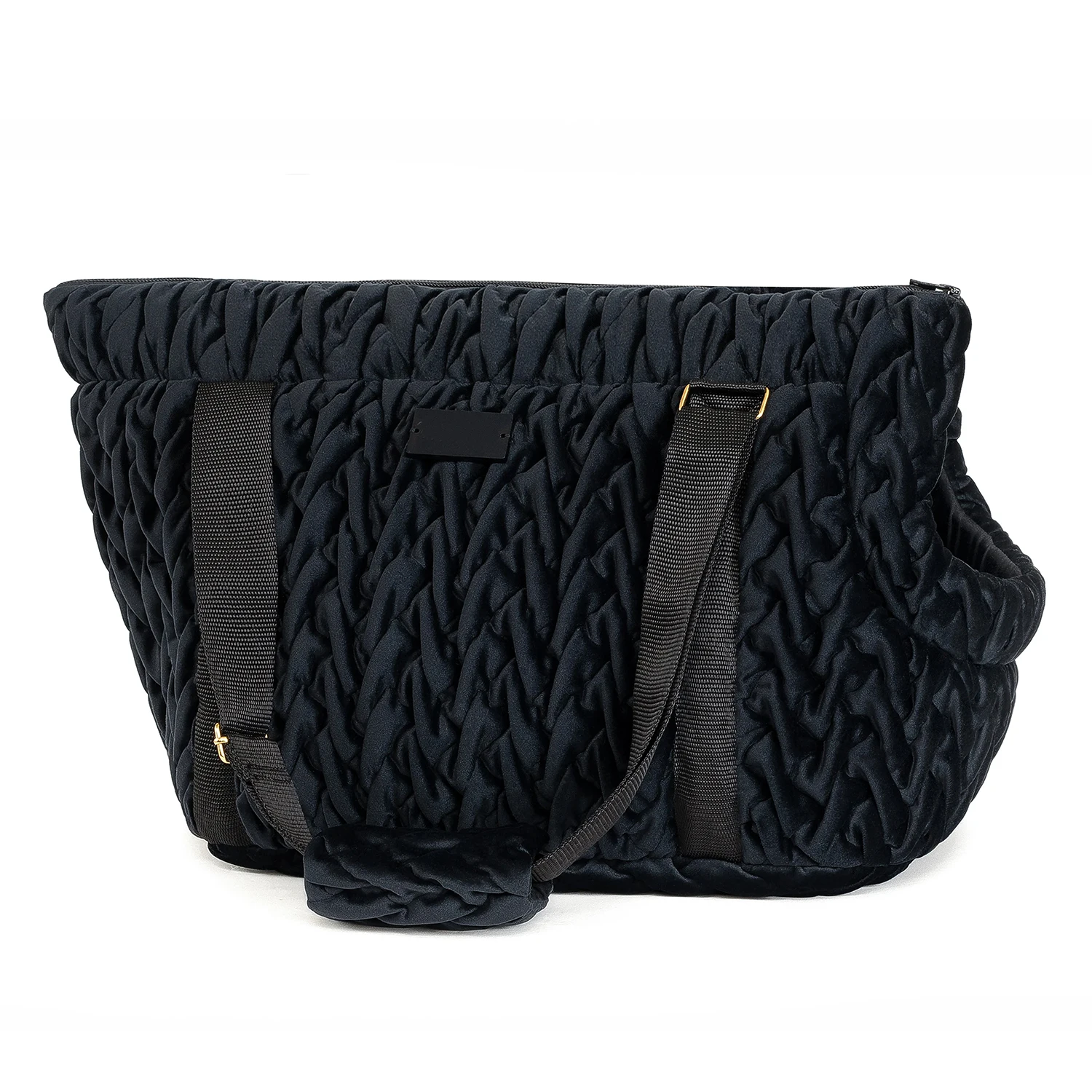 Outdoor Soft Portable Pet Carrying Puffer Quilted Puppy Bag Luxury Travel Women Tote Pet Carrier for Cats and Dogs