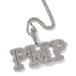 New Arrival Iced Out Name Necklace Hip Hop Bling Name Pendent With Free Rope Chain