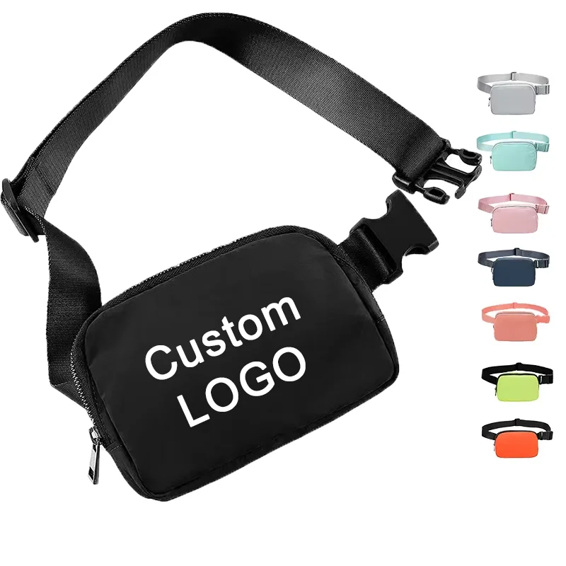 Fanny Packs for Women Men Black Crossbody Fanny Pack Belt Bag with Adjustable Strap Fashion Waist Pack for Outdoors
