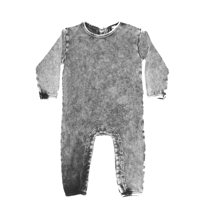 Hot Design Snow Washed Denim Rompers Customized Size and Brand Name Toddler Clothes