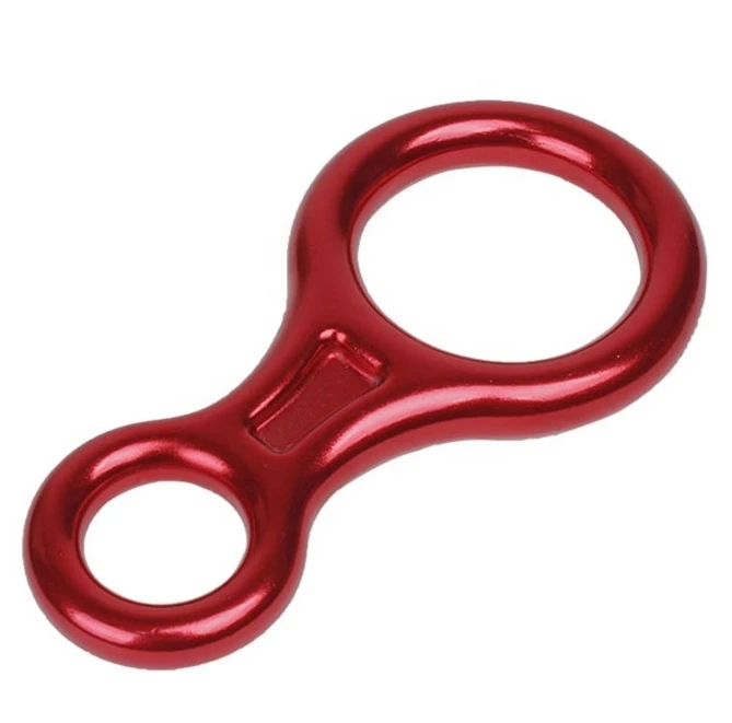 8 Ring Abseil Devices Aluminum Descender Rappelling Rope 35kn Belay Device Professional Climbing Outdoor Products