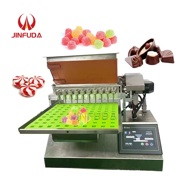 Multifunction Full Automatic Small Table Top Hard Chocolate Depositor Machine Jelly Gummy Toffee Candy Making Machine