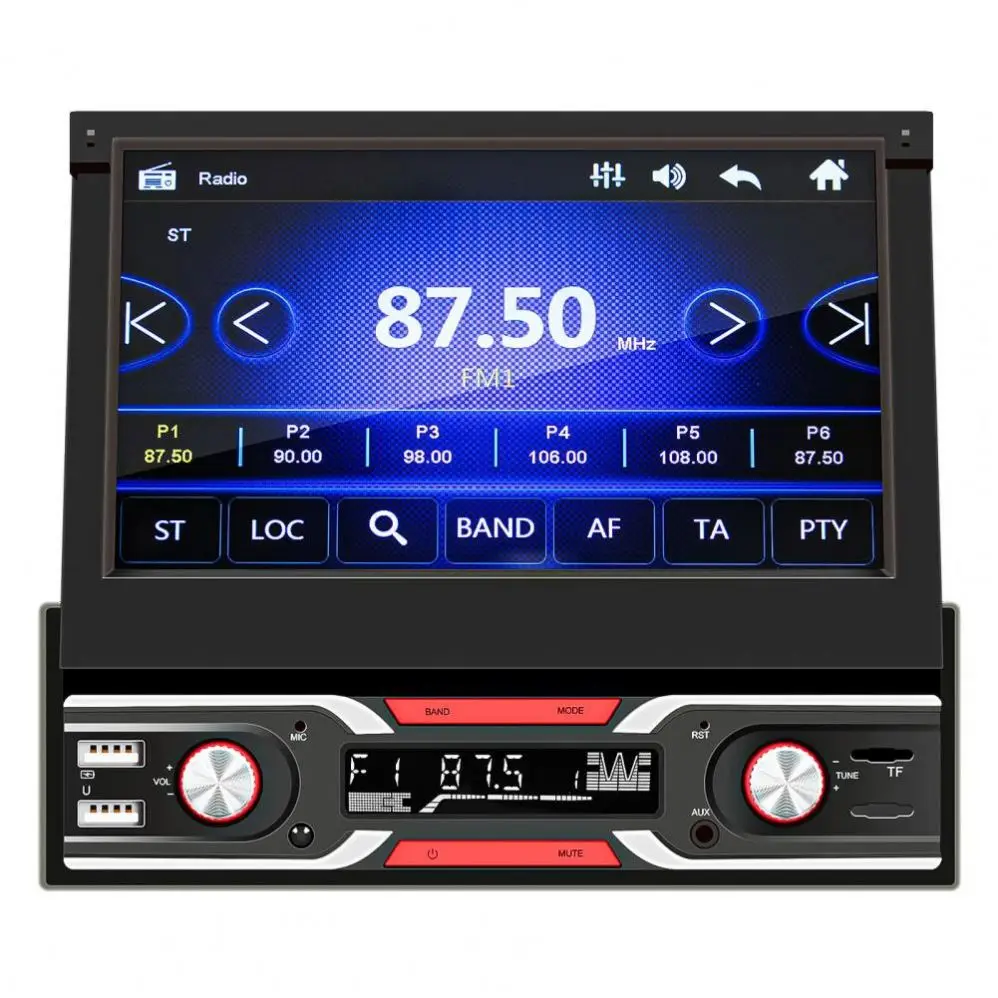 9603 7inch Auto MP5 Player Retractable Screen Blue-tooth Radio FM AM RDS Multi-media Player for Vehicles