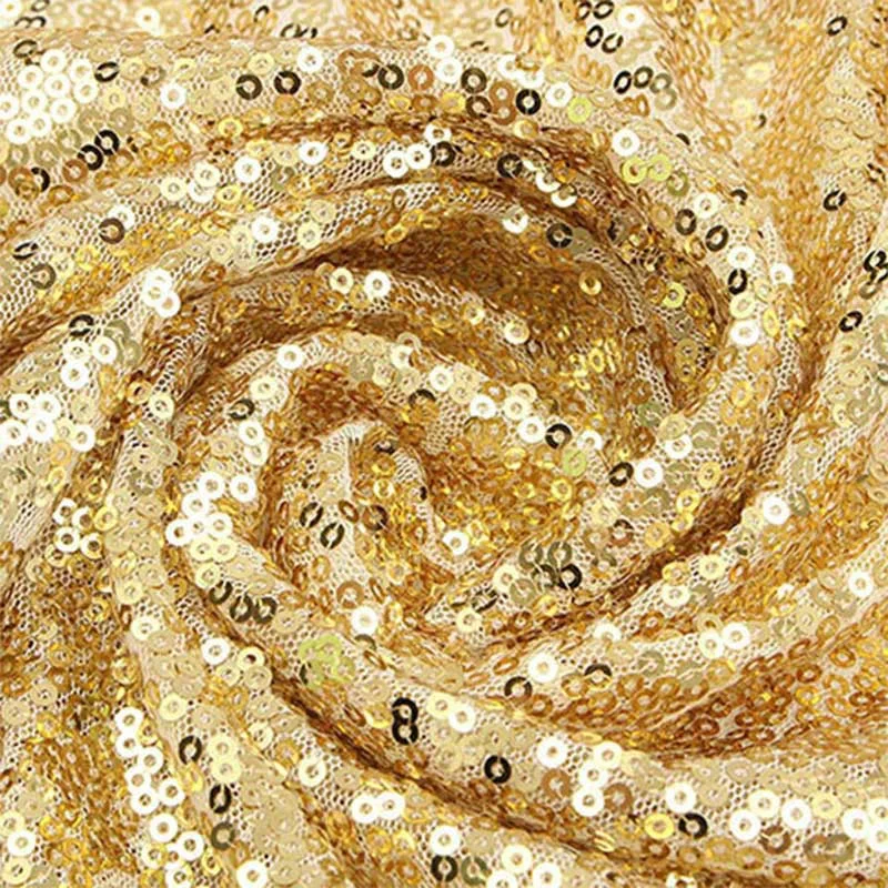 Custom Logo Gold Luxury Glitter Sequin Thanksgiving Home Wedding Table Runner For Dining Table