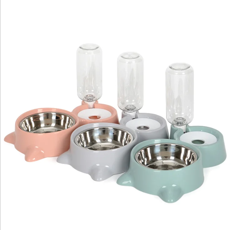 Automatic Dog Cat Puppy Water Food Bowl Pet Accessory Stainless Steel Dog Drinking Bowl