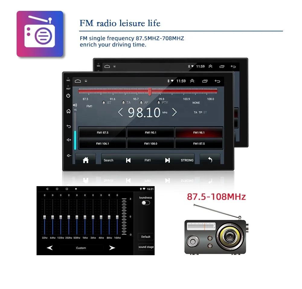  7168A7 1 + 16 хит продаж 1024*600 HD сенсорный экран 7 дюймов wifi/ 4G Универсальный Android 8 Автомагнитола с