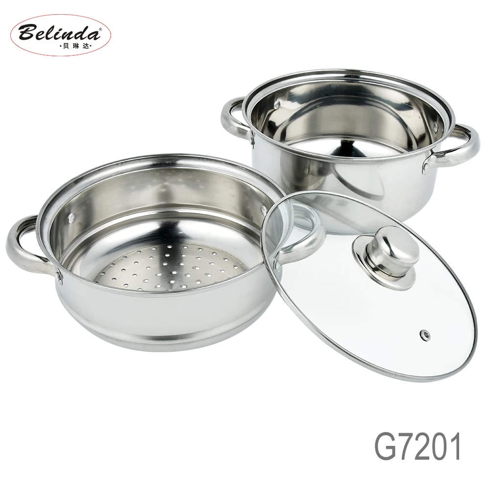 20cm Russia popular stainless steel multifunction steamer pot with capsuled bottom