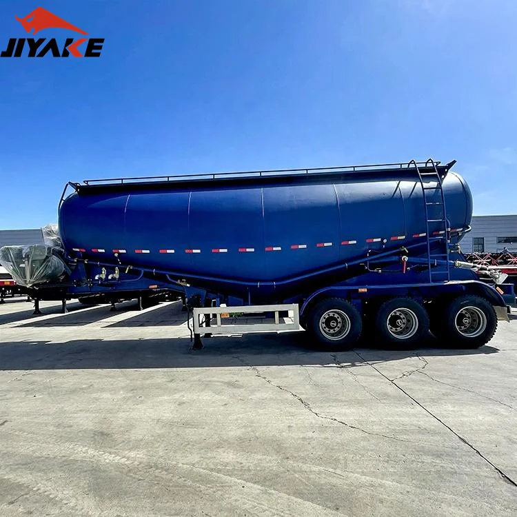 Cheapest Price 3 Axles 60 Ton Fly Ash Powder Air Compressor Granule Tank Trailer with Standard Design