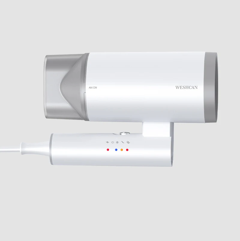 Weshcan Innovative Design Foldable Hair Dryer Negative Ion Blow Dryer with Overheating Protection System