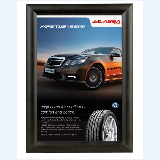 Sign click board aluminum poster holder snapper frame in black A0/A1/A2/A3/A4/A5