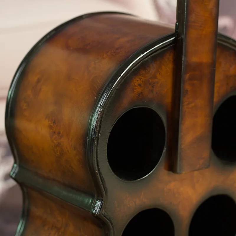 Factory Direct sales wooden wine rack living room household Solid wood violin wine rack