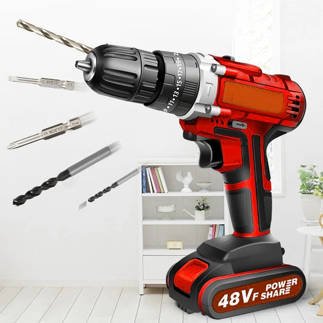 Customizable logo electric screwdriver drill with lithium ion battery cordless electric drill tool high quality drill
