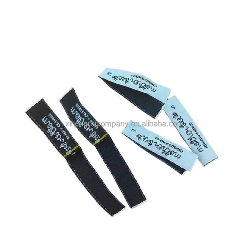 Damask Garment Woven Labels Embroidered Fabric Name and Logo for Clothing Shoes and Bags