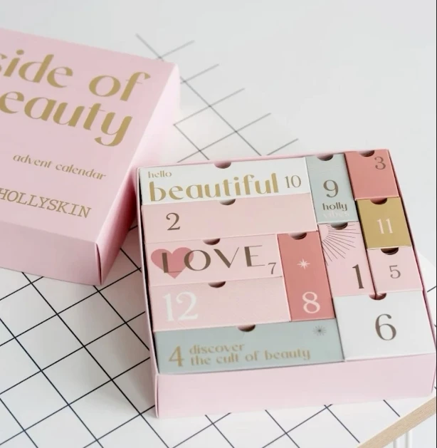 Custom 24 Days Christmas Advent Calendar Box Festive Candy Gift Packaging Personalized Countdown Boxes Holiday Season