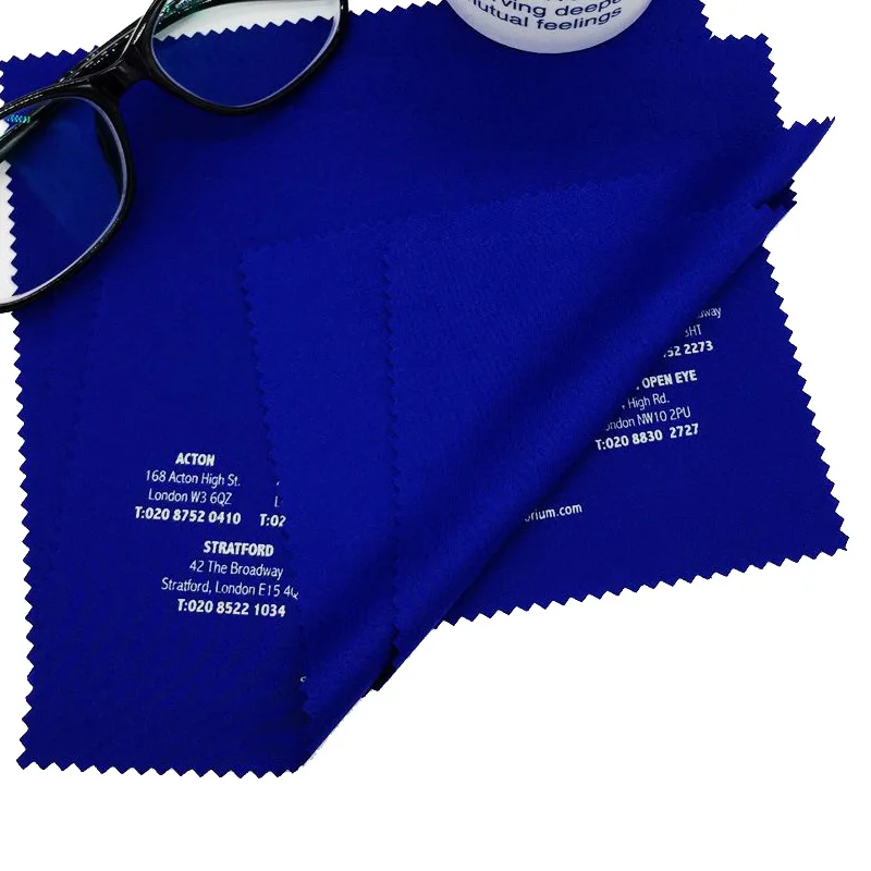 Фабричные аксессуары для очков на заказ, линзы, солнцезащитные очки, линзы для экрана, серая замшевая ткань для очистки очков из микрофибры