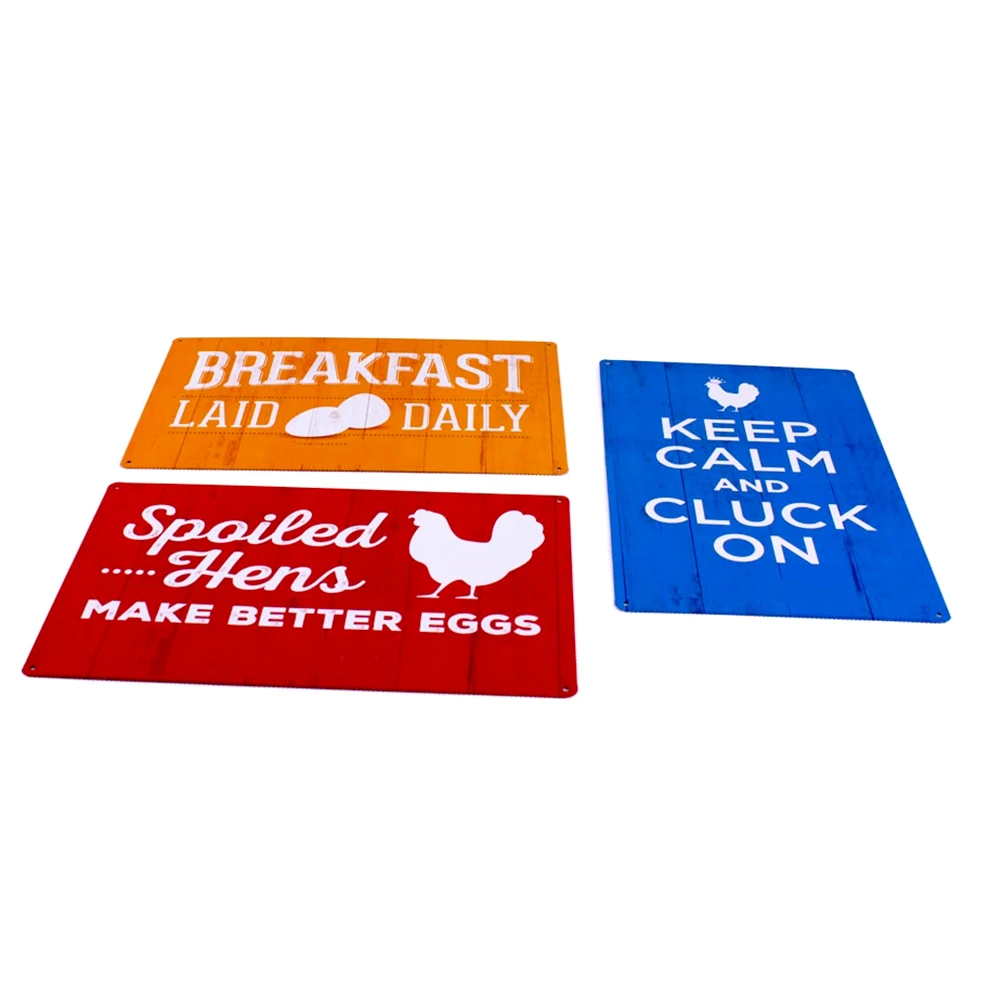 Metal Crafts For Home Decoration Metal Sign Animal Pattern Tin Sign Kid Children Letter Board Learning Tin Signs