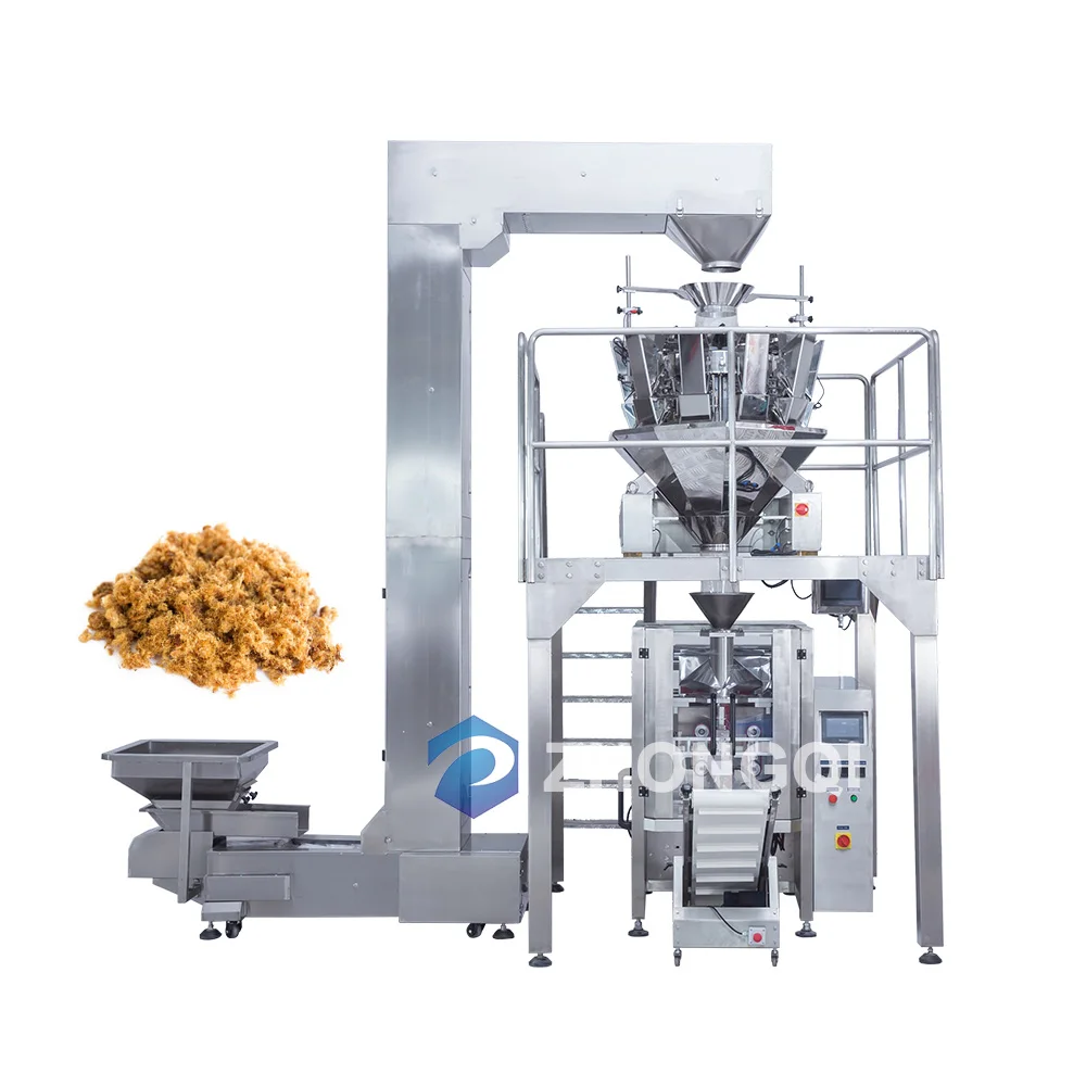 
auto weighing single station granule packaging machine for meal fresh fruit and vegetable packaging machine 