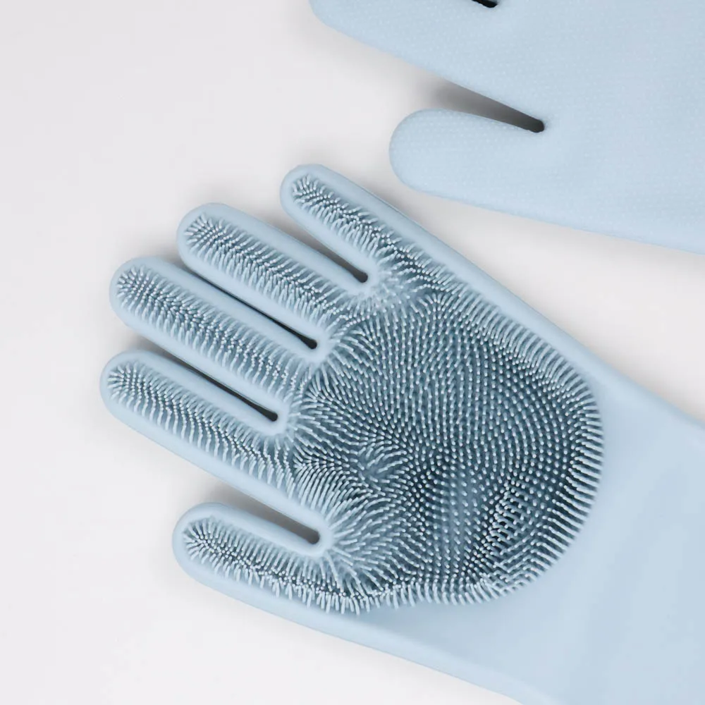 Xiaomi Mijia JJ Brush Wash Gloves Magic Silicone Brush Washing Gloves HH674 waterproof gloves- DT-KTKTG-Bu