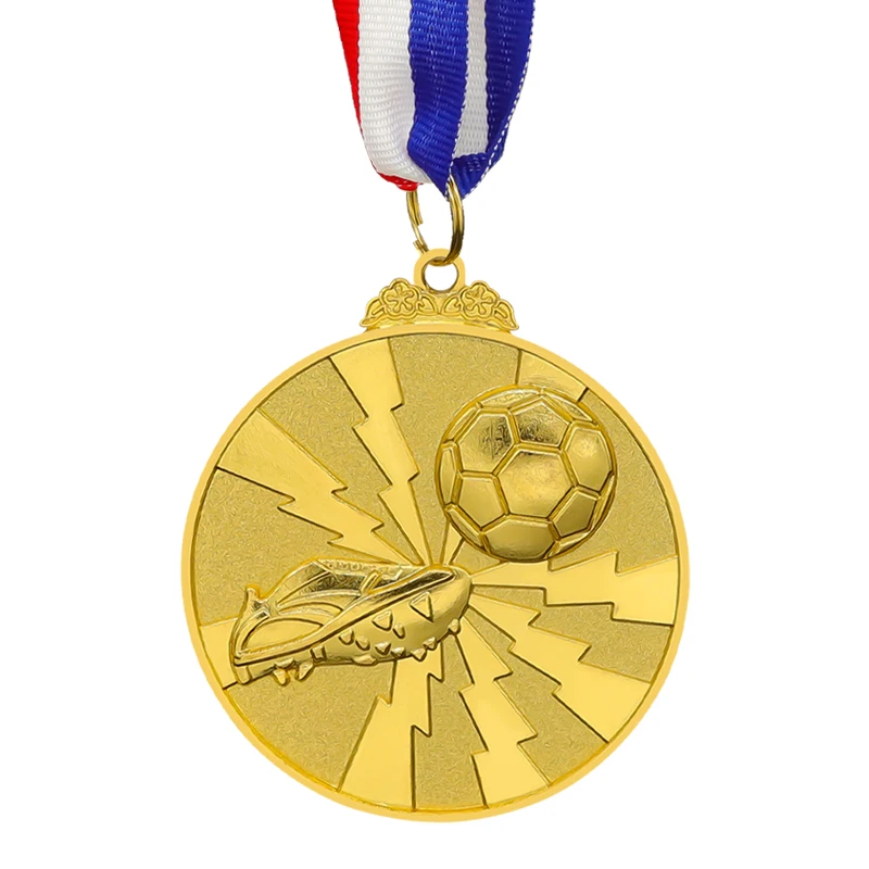 Hot Sale Sports New Style School Sports Football Medal Trophy Gold Silver And Bronze Medals