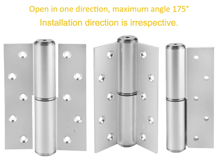 Space Aluminum Color Hydraulic Buffer Self-Closing Hinge damping spring hinged 5 inch blind door closer