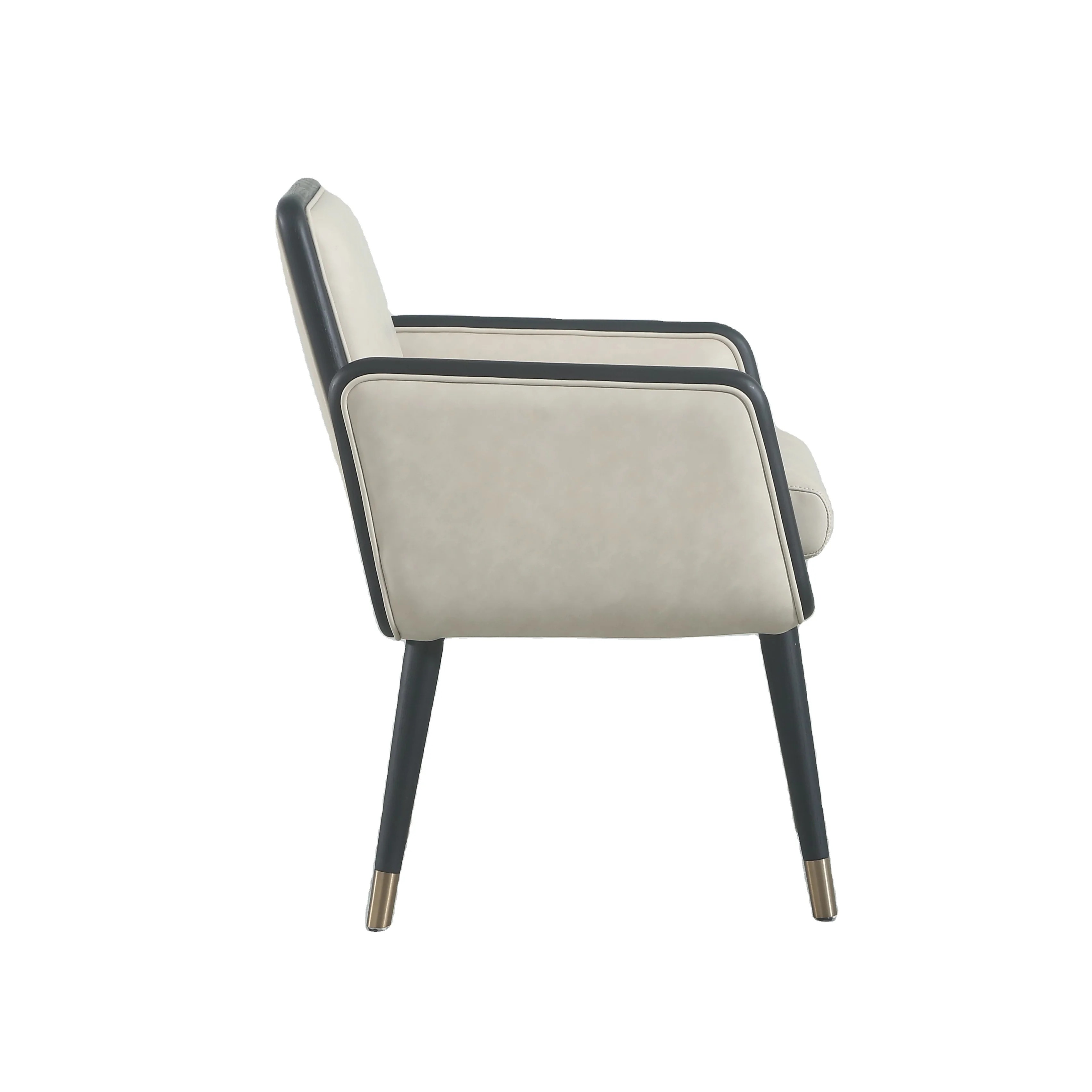 Modern new Chinese leather  living room casual solid wood sofa for family hotel villa apartment furniture