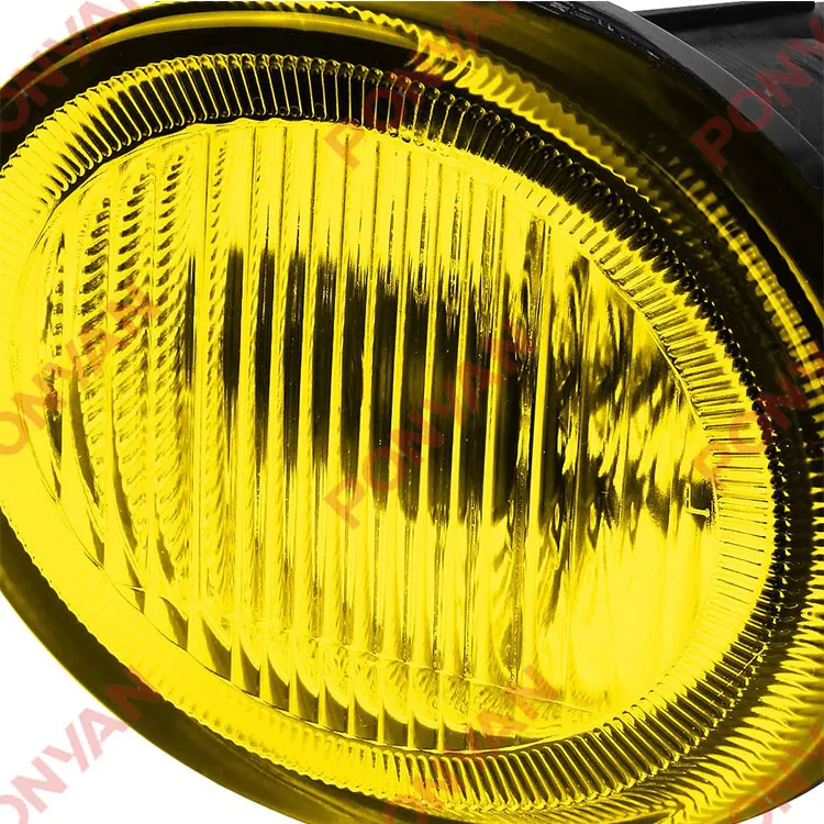 Fog Lights Driving Lamps+Switch+Wiring clear lens,ponyan fog light expert Fit For  02-03 Nissan Maxima Yellow Bumper