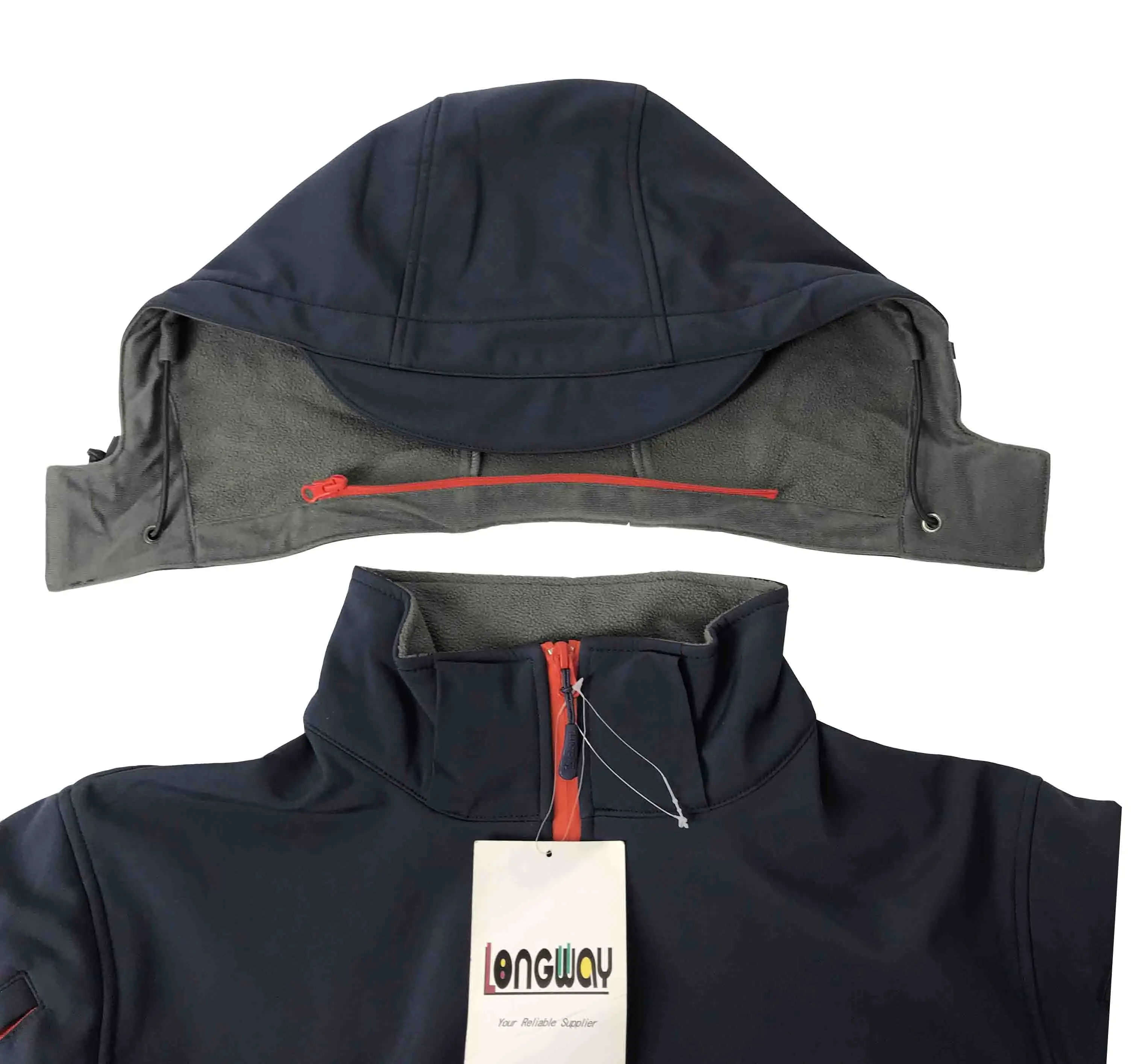 Весенняя женская куртка OEM softshell из полиэстера и флиса, водонепроницаемая легкая куртка со съемным капюшоном