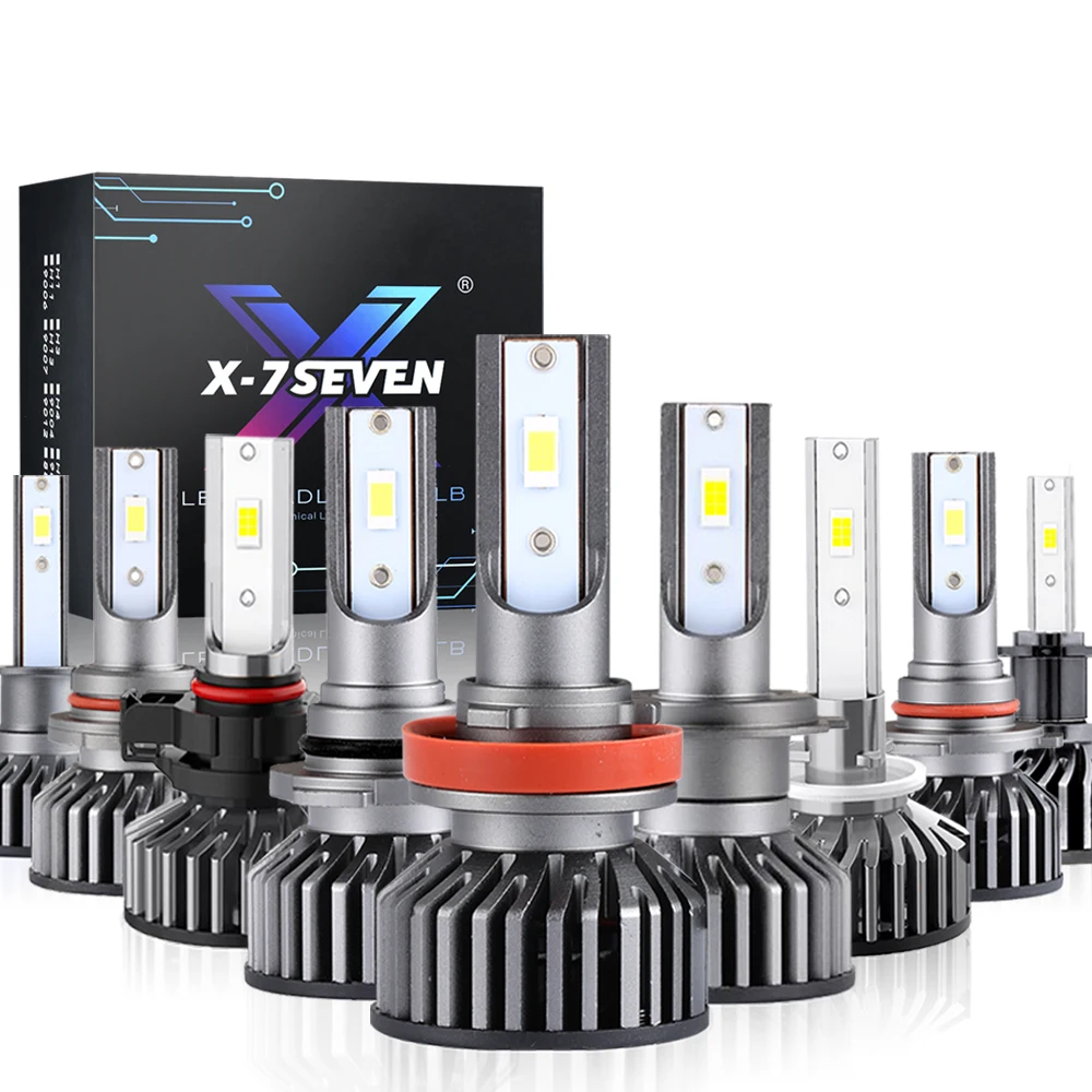 X-7SEVEN OEM высокой мощности 9006 9012 12 В 75 Вт 7500LM H1 H7 H11 9005 светодиодные лампы для автомобильных фар