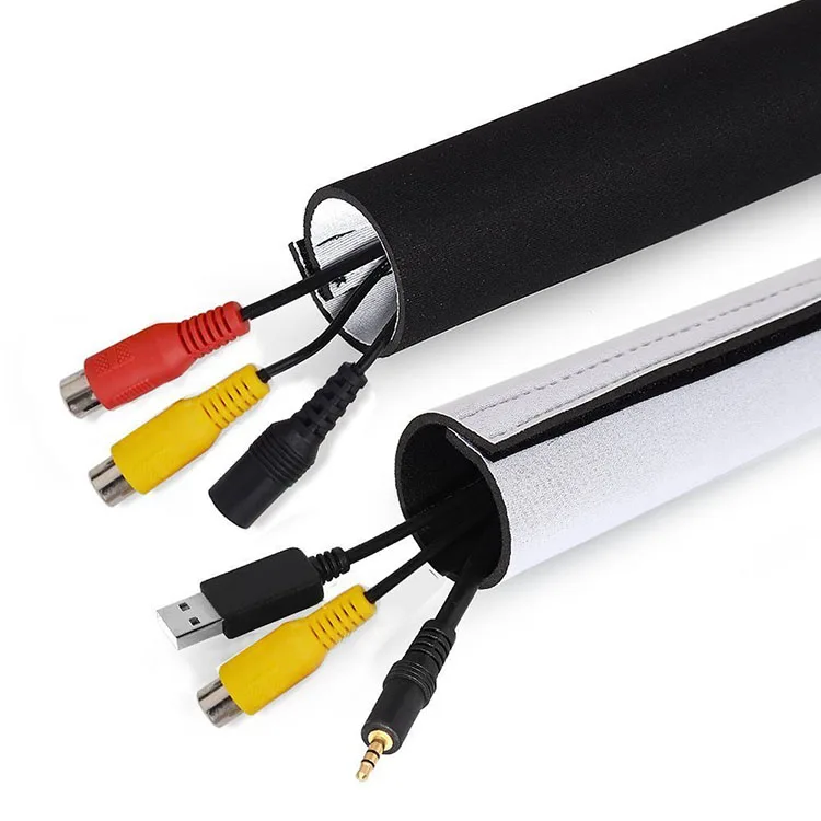 
Flexible desk marker cable management sleeve pc neoprene 