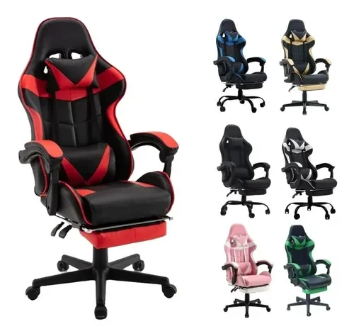 Cheap silla gamer led gaming chair for sale  adjustable height swivel LED gaming chair pu leather computer chair