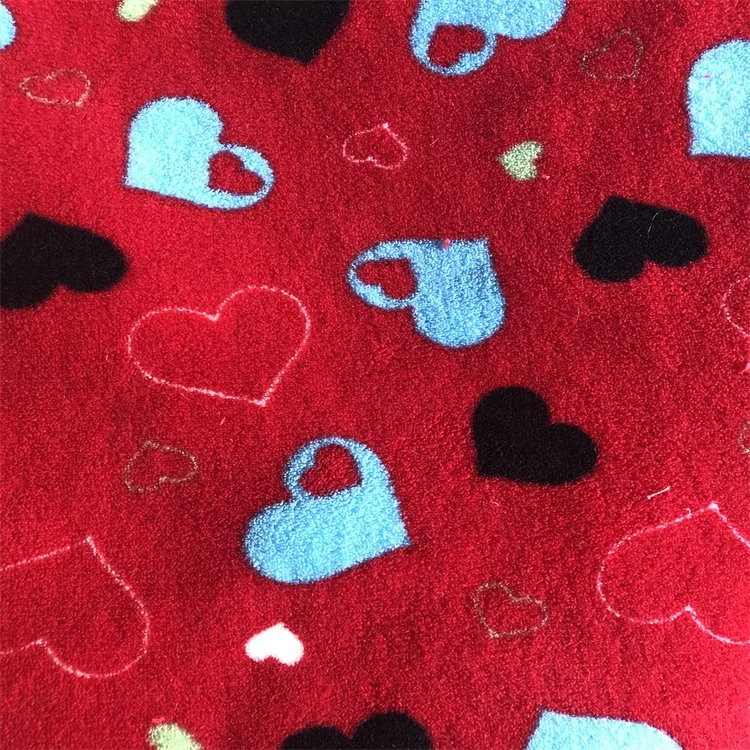 wholesale 100% polyester knitted printed pattern comfortable coral fleece fabric for blanket