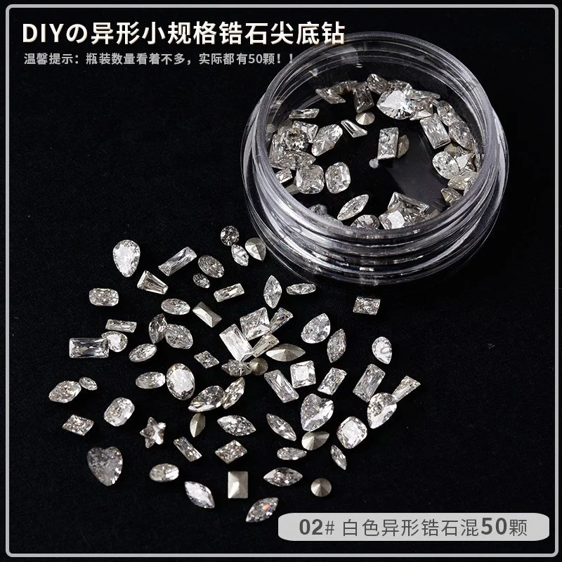 Custom Wholesale Crystal Flat Back Nail Rhinestone fancy stone wholesale nail Jewelry Diamond for 3d nail art