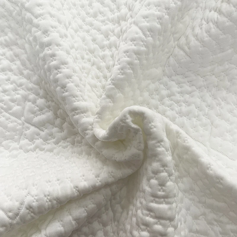 Haichun Home Textiles Fabric PE Jacquard Knitted Solid Color Cooling Mattress Fabric