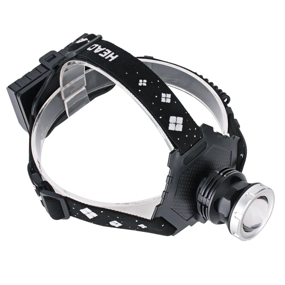 Outdoor Zoom Fishing Headlamp High Power Waterproof Led Headlamp Flashlight Rechargeable Zoomable working Headlamp
