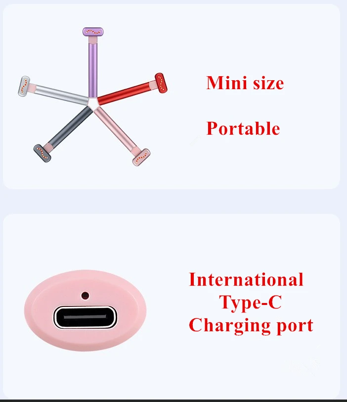 Red Light Therapy Ems Face Eye Massage Wand 4 In 1 Rechargeable vibration Wrinkle Remover light therapy face beauty device wand