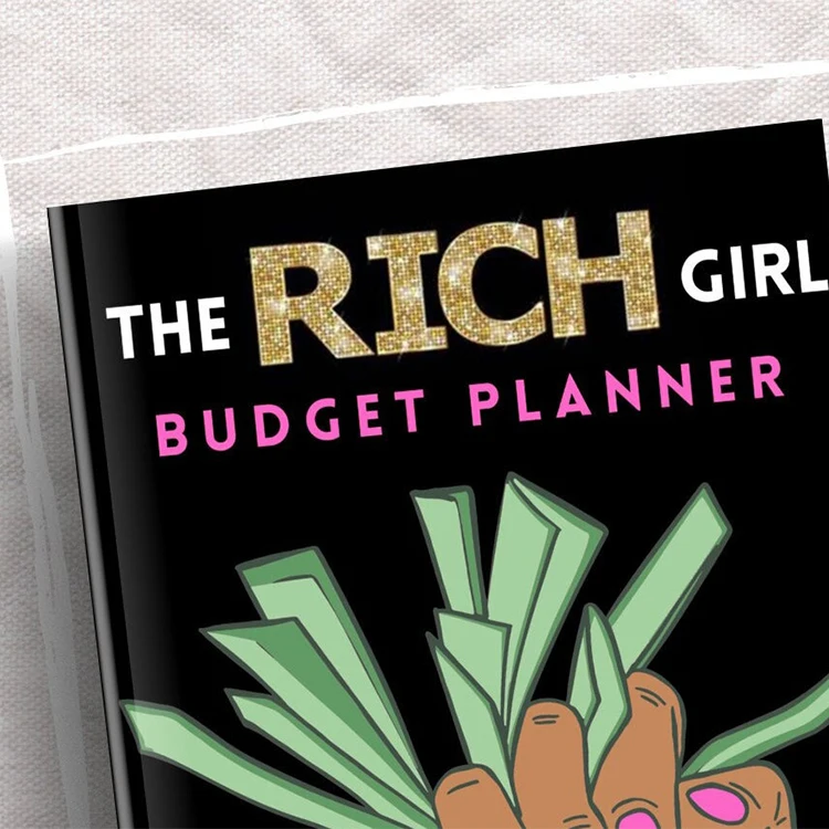 Custom Logo Cash Saving Design Undated Financial Dateless Budget Goal Agenda Planner Diary Journal Notebook organizer for Girl