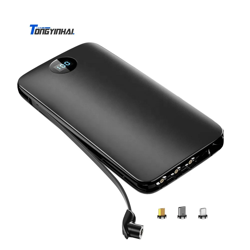 Tongyinhai promotional mini slim mobile phone battery power bank 10000mah fast charge for iphone android phones