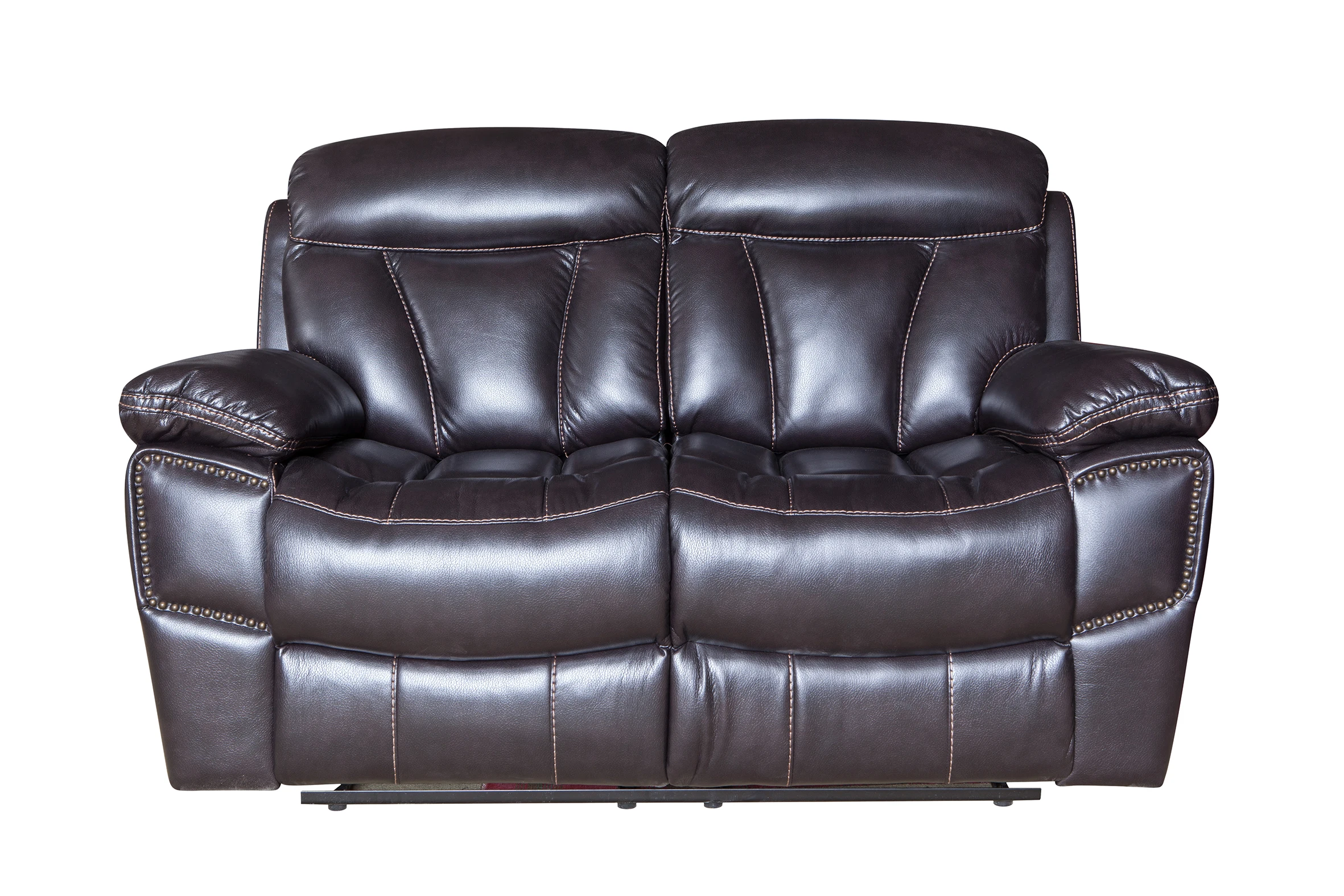 
American style luxury home furniture 1+2+3 leather recliner sofa set 