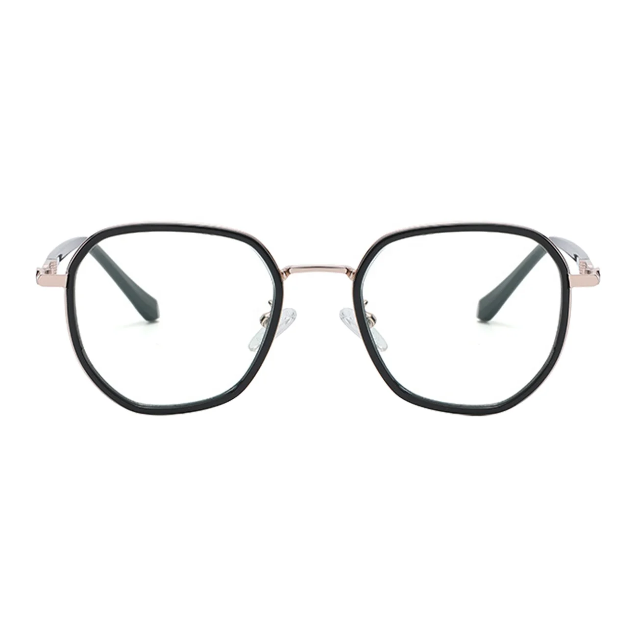 Fashionable TR90 Square Spectacle Frames Anti Blue Light Blocking Eyeglasses Pink Gold Eye Glasses Frames for Men Women UV400
