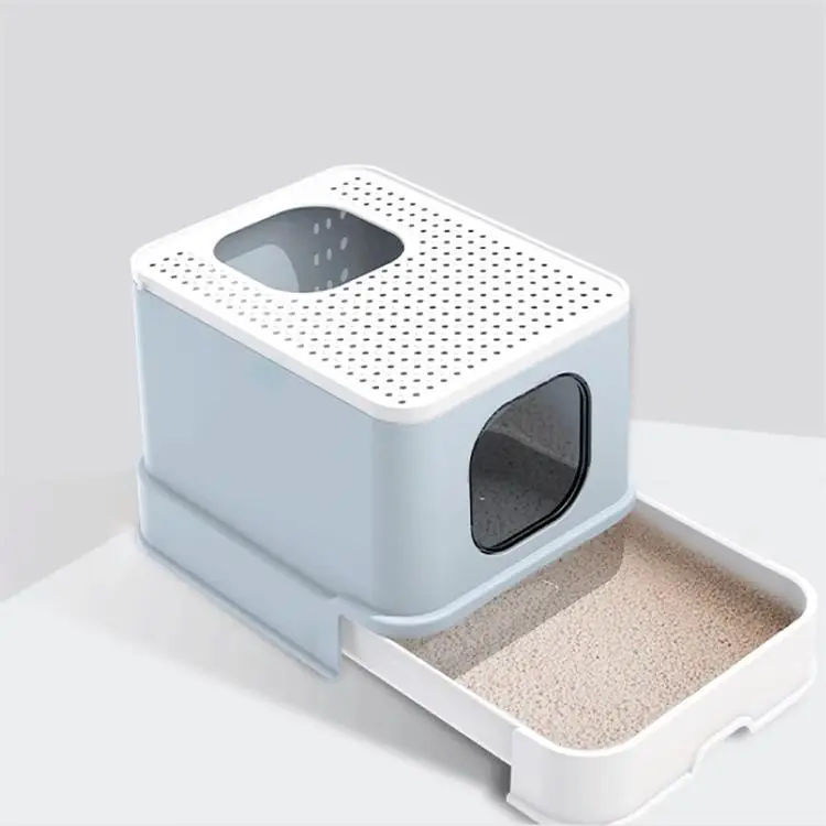 Caja De Arena Para Gato, оптовая продажа, пластиковый Туалет для кошек с ложкой, роскошный автоматический ящик для кошек