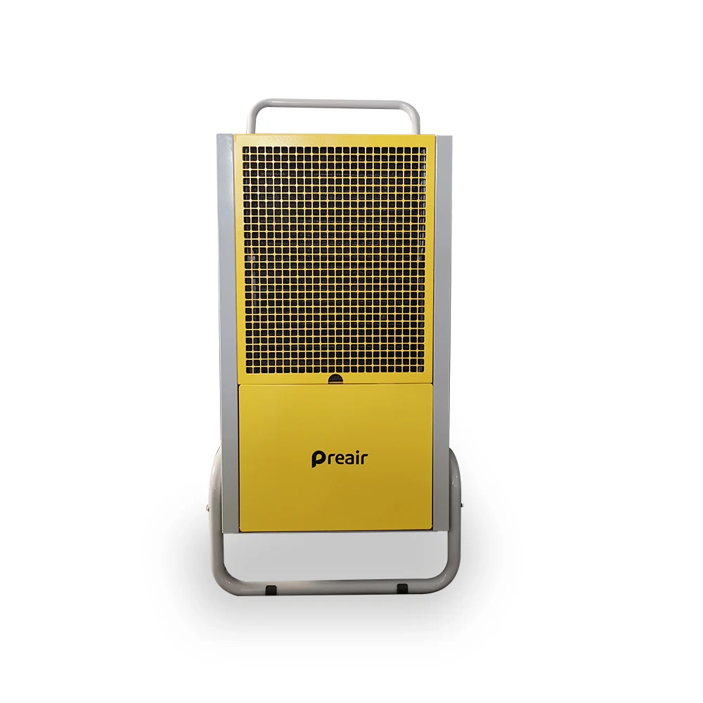 Industrial Commercial Dehumidifier with Hose for Basements in Homes and Job Sites, White