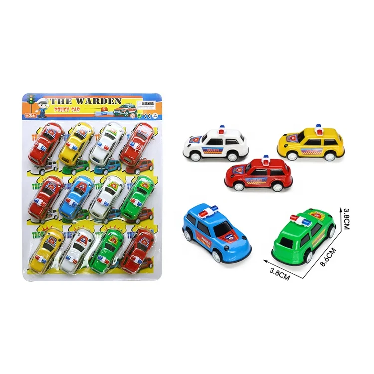 Blister Card Packing Pull Back Police Car Kids Toys