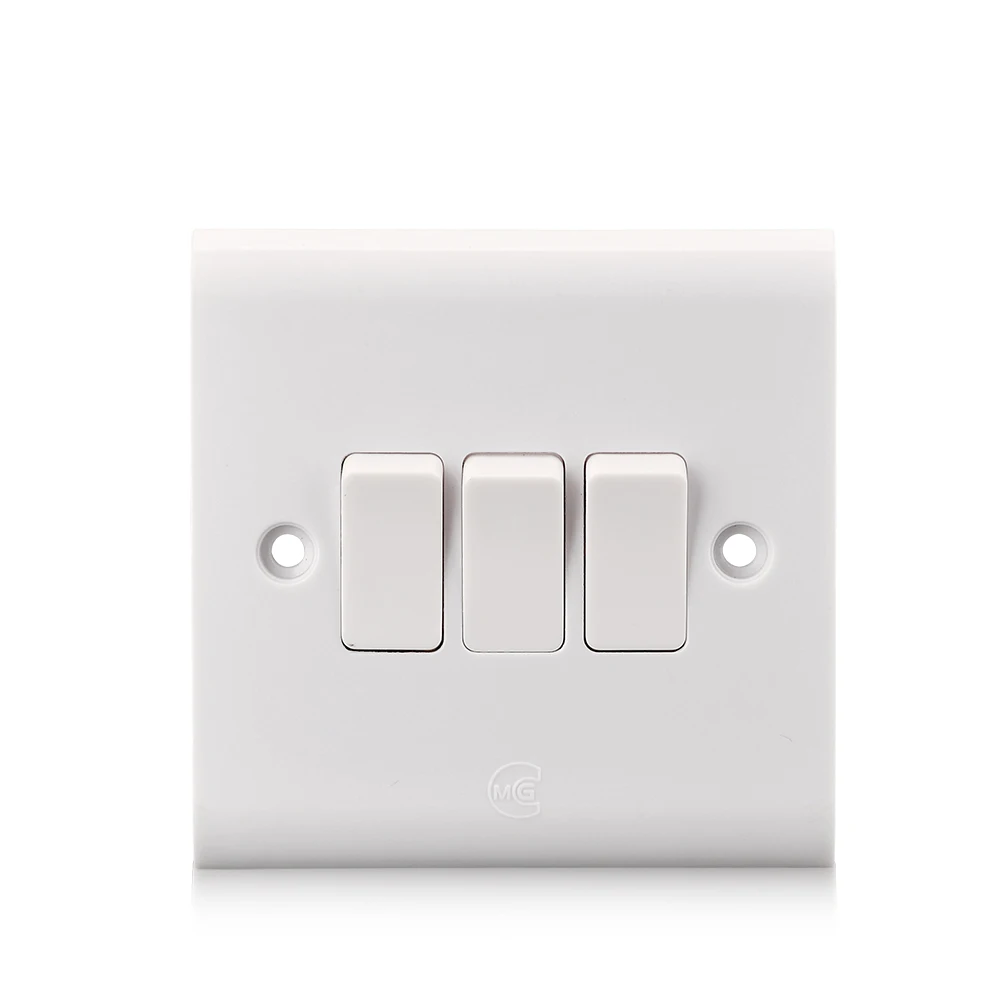 Домашний Электрический настенный выключатель света 3 клавиши 1 канал 2