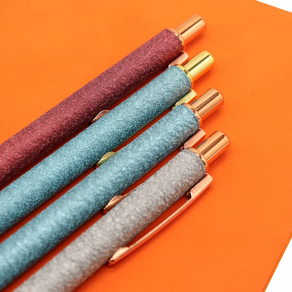 
customized metal gel pen ball point pen slim metal pen with pattern paint 