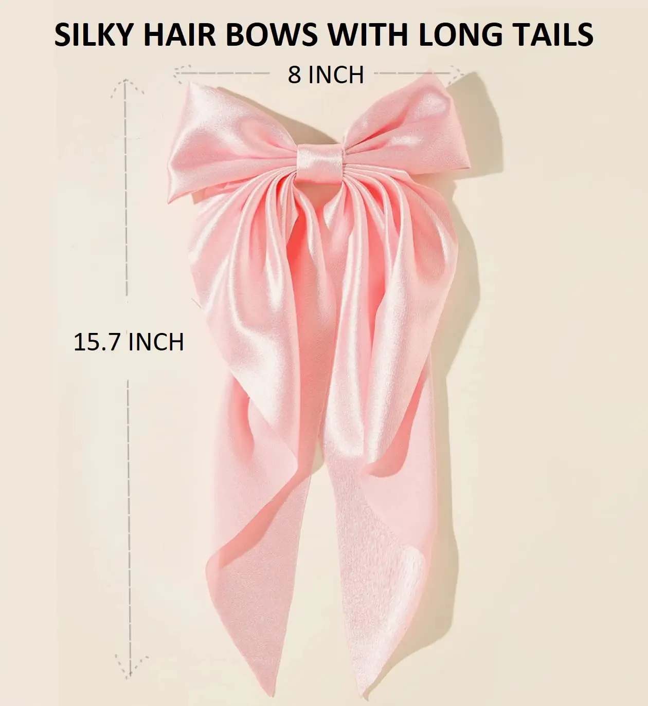 Custom Logo Large Hair Bow for Women Big Bow Barrette Clips for Girls Hair Bows with Long Tail For Party Christmas Halloween