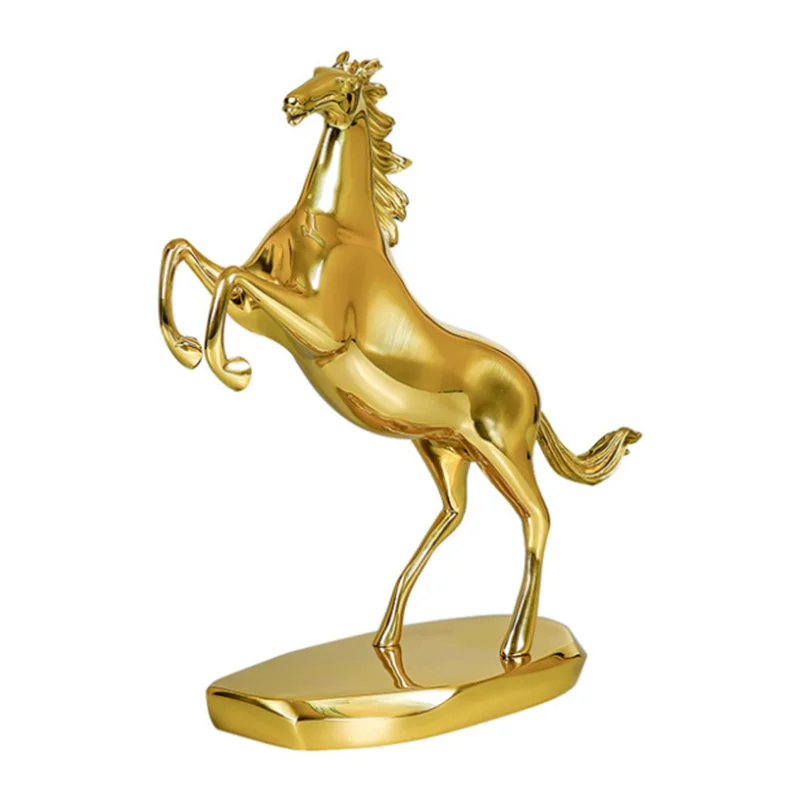 Wholesale Custom Metal Crafts Trophy Animal Award Best New year gifts Souvenir Gift Desk Swing Table Sublimation 3D Brass Horse