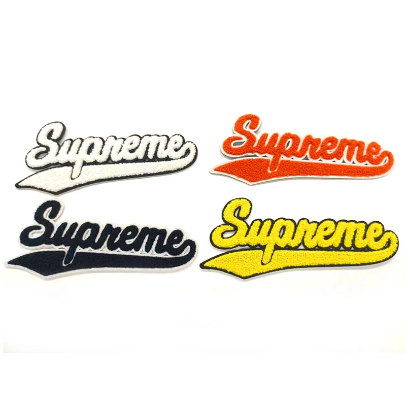 Customized Large Embroidery Patch Hoodie Towel Big Letters Patches Letterman Jackets