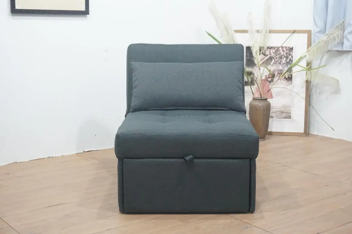 Folding Fabric Single Ottoman Chair Sofa Bed