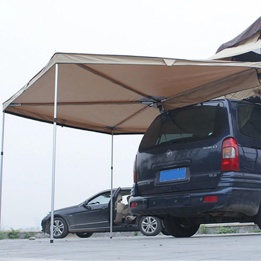 Factory Direct Sale Straight Bracing Car Awning 4x4 Car Roof Side Shelter Tent Foxwing 270 Canopy Awning