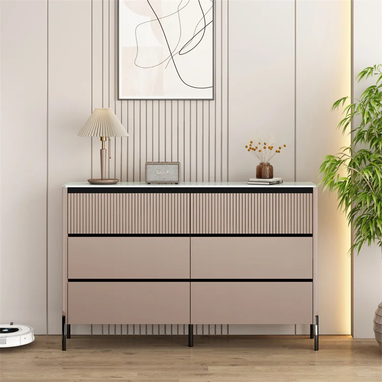 Tall Boy Luxury Modern Mdf White Black Design Living Room Bedroom Chest Of Drawer Solid Wood Large Chest Of 6 Drawer For Clothes